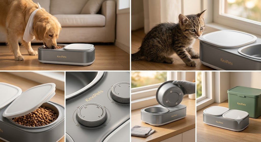 Comedero para mascotas con temporizador KeviPets