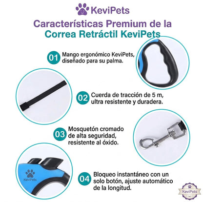Correa Retráctil Para Perro KeviPets